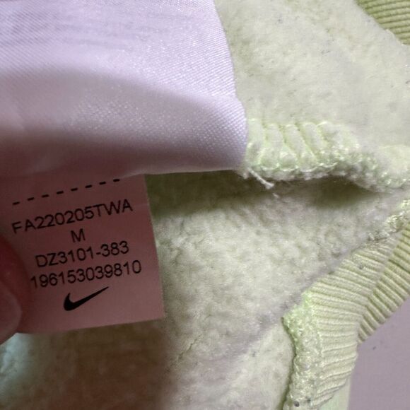 Nike Sportswear Phoenix Fleece Swirl Hoodie Women Medium Green Light CROPPED - Picture 7 of 12